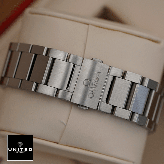 Omega Stainless Steel Braceelt Inspired in the box upside view