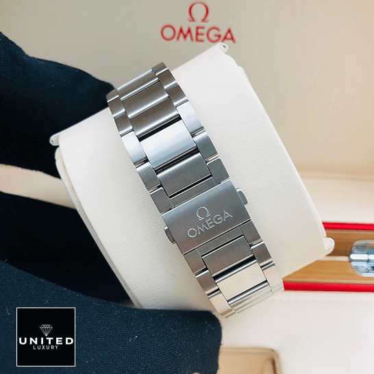 Omega 220.10.40.20.03.001 Stainless Steel Bracelet Inspired upside view in the box