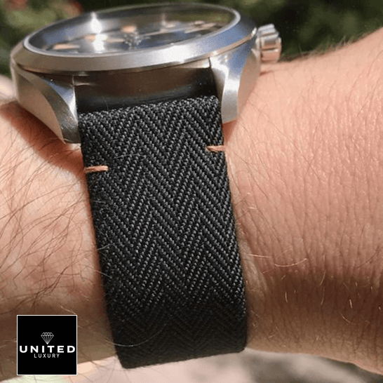 Omega Black Buckle Bracelet Steel Case Inspired on the wrist