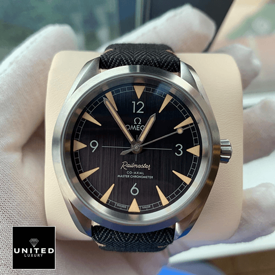 Omega Railmaster Black Dial & Buckle Bracelet Inspired on the white glove hand