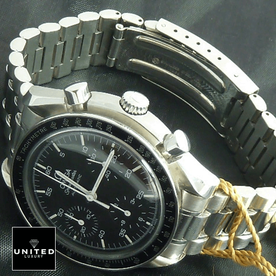 Omega Speedmaster 3510 Stainless Steel Black Dial Inspired side view