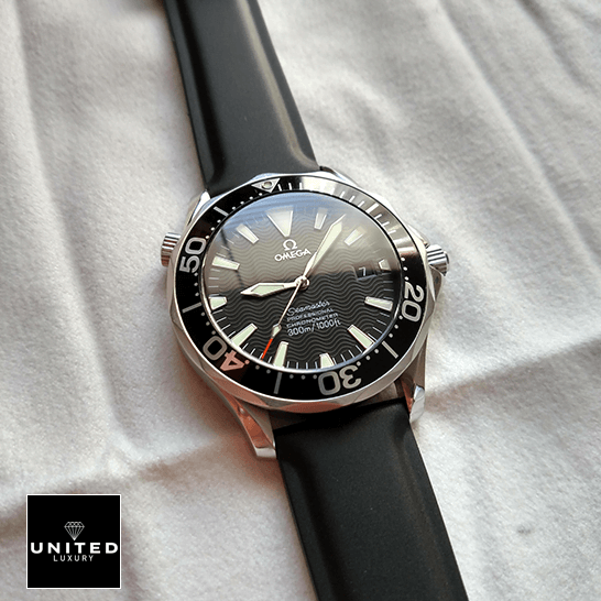 Omega Seamaster Professional Black Dial Black Bracelet Inspired white background