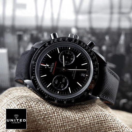 Omega Speedmaster Black Dial Rubber Black Bracelet Inspired