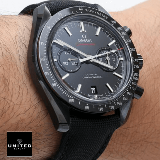 Omega Speedmaster Black Dial Inspired on the man wrist