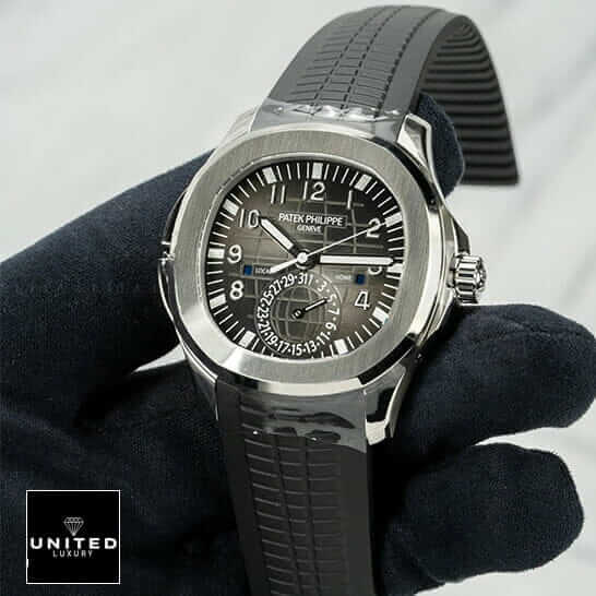 Patek Philippe Black Dial Steel Bezel Inspired on the black glove hand