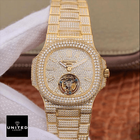 Patek Philippe 5711 Tourbillion Diamond Dial Inspired fornt view