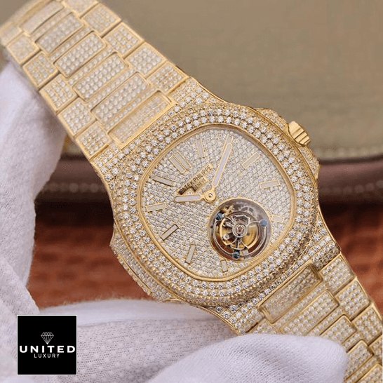 Patek Philippe Tourbillion Diamond Dial Inspired on the hand