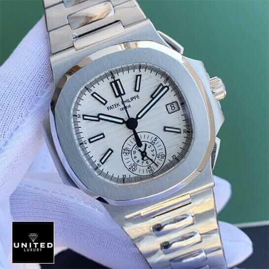 Patek Philippe Geneve White Dial Steel Inspired on the white glove hand