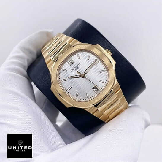 Patek Philippe White Dial Yellow Gold Inspired on the white glove hand