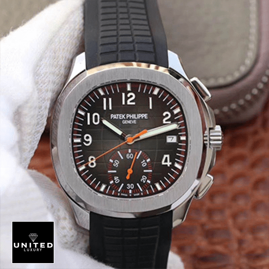 Patek Philippe Aquanaut 5968A001 Black Rubber Bracelet Inspired on the hand