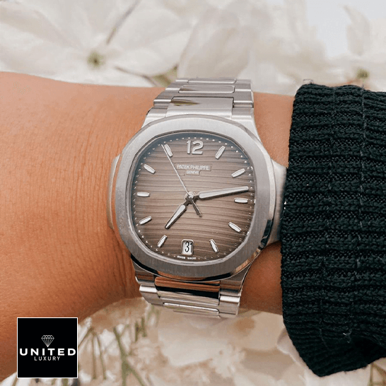 Patek Philippe Nautilus Stainless Steel Grey Dial 71181A-011 Inspired on the wrist