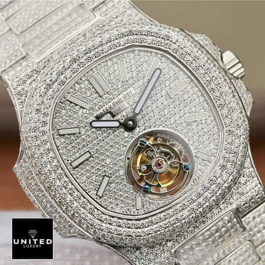 Patek Philippe 6980 Tourbillion Diamıond Iced Out Inspired front view