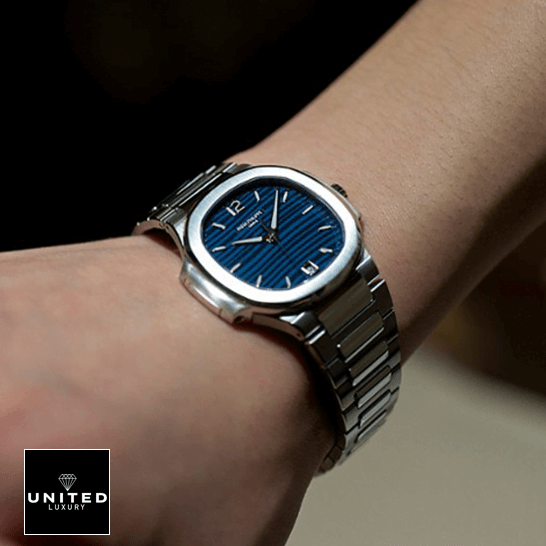 Patek Philippe Nautilus 71181A-001 Blue Dial Stainless Steel Inspired on the wrist