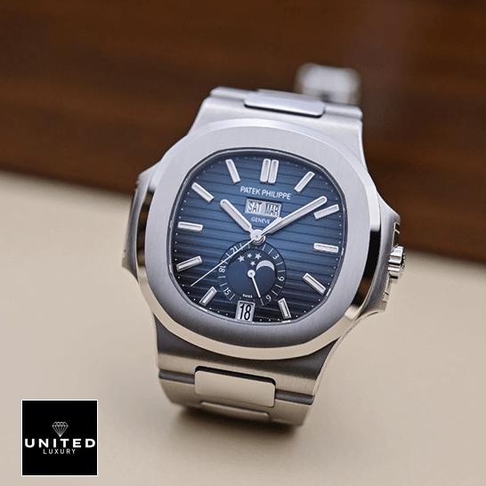 Patek Philippe Nautilus 5726-1A-014 Blue Dial Steel Case Inspired front view