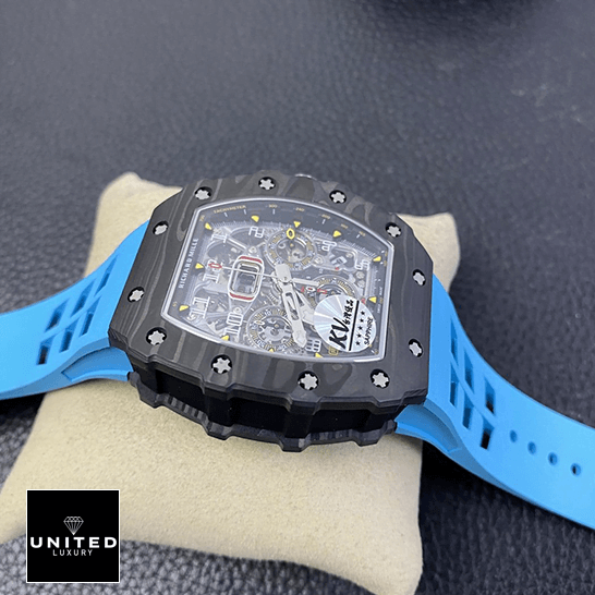 Richard Mille RM01103 Black Bezel Blue Bracelet Inspired on the hand