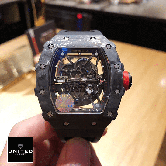 Richard Mille RM3502 Carbon Skeleton Dial Inspired on the hand