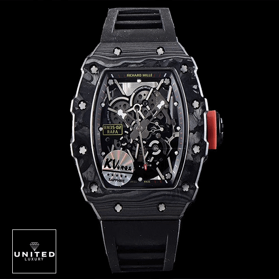 Richard Mille RM3502 Carbon Skeleton Dial Black Inspired front view