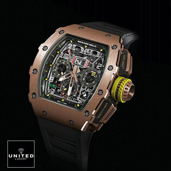 Richard Mille RM01103 Rose Gold Bezel Inspired black background