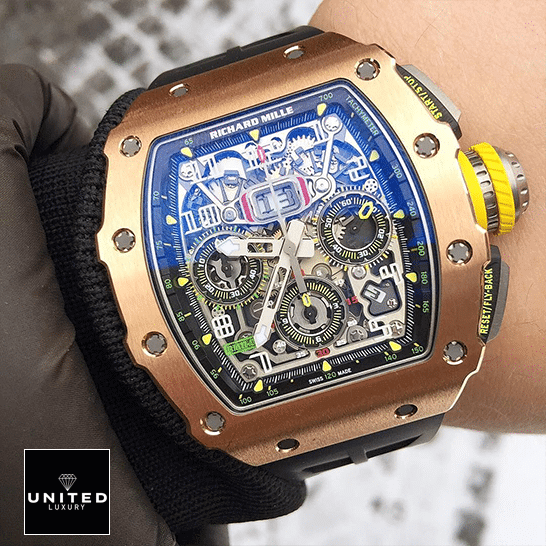 Richard Mille RM01103 Rose Gold Bezel Inspired on the man wrist