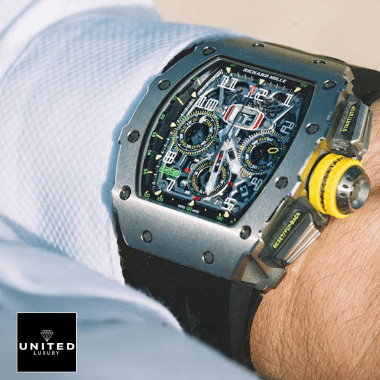 Richard Mille RM01103 Titane Flyback Hand Inspired on the man wrist