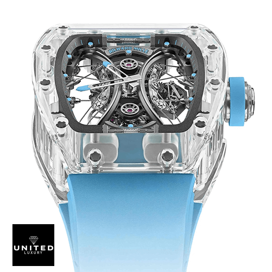 Richard Mille Tourbillion RM0302 Sapphire Inspired blue rubber bracelet