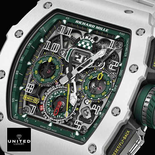 Richard Mille RM1103 Green Dial White Bezel Inspired