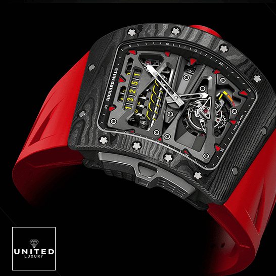 Richard Mille RM70-01 Red Rubber Bracelet Inspired black background