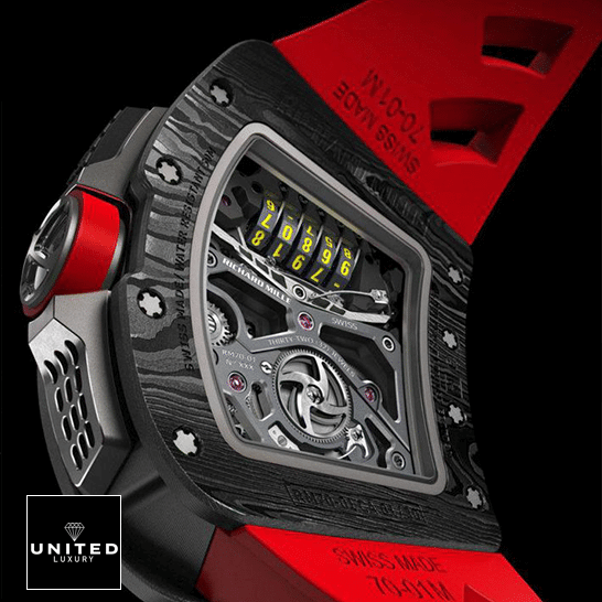 Richard Mille RM70-01 Carbon Black Case Inspired upside view