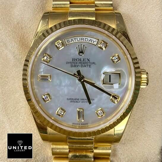 Rolex Day Date 128238 Inspired Champagne dial with diamonds