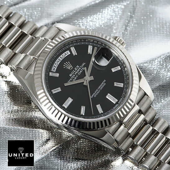 Rolex Day-Date 118239 Inspired Black Dial with Diamonds Inspired