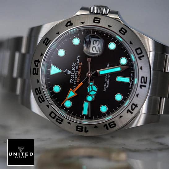 Rolex Explorer II 216570-0001 Luminous Dial Inspired on the Table