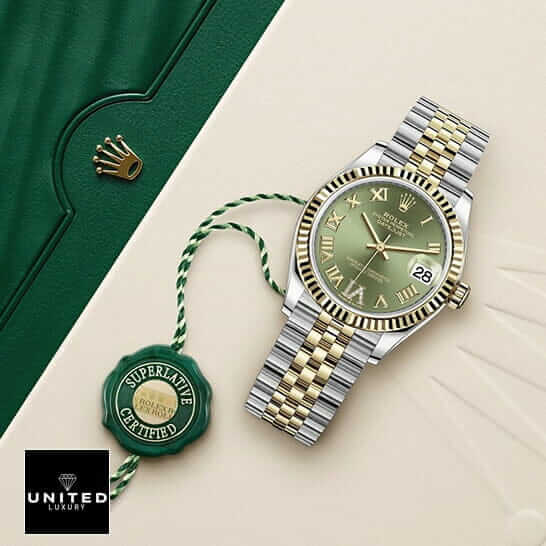 Rolex Green Dial Roman Jubilee Bracelet Inspired on the rolex box