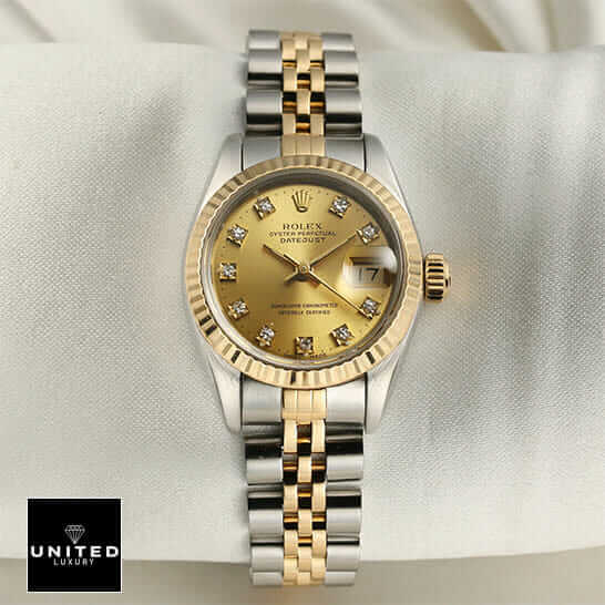 Rolex Datejust Yellow Gold 69173 Inspired white background