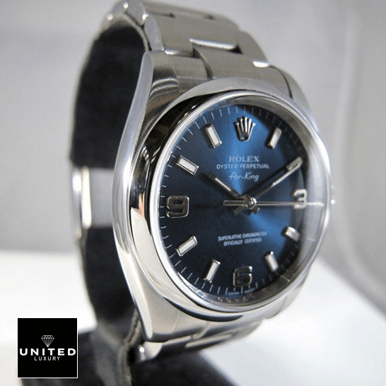 Rolex 114200 Air King Blue Dial Oyster Inspired close