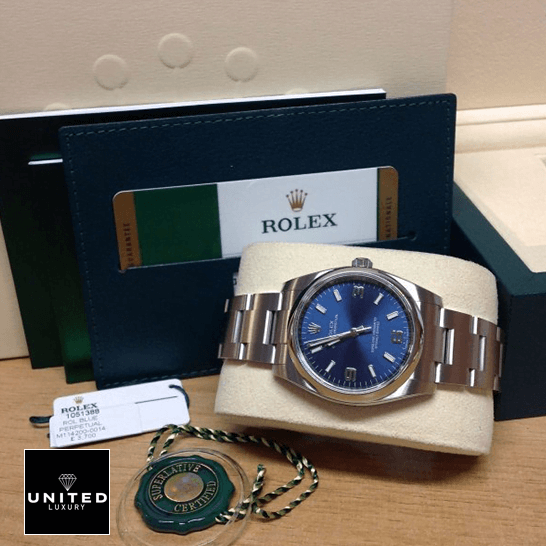 Rolex Air King 114200 Blue Dial Inspired with rolex box and warranty card