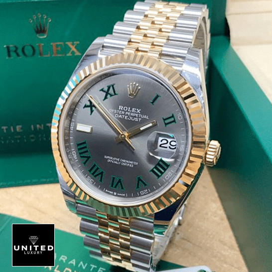 Rolex Datejust 36 Grey Romen Numerial Dial Inspired in the box