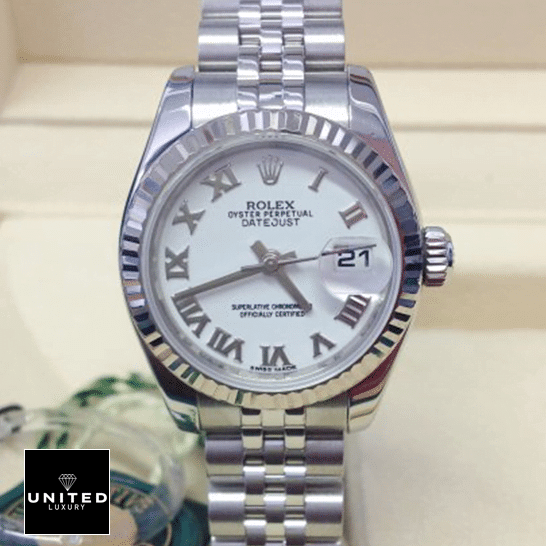 Rolex Datejust 179174 White Dial Romen Numerial Inspired