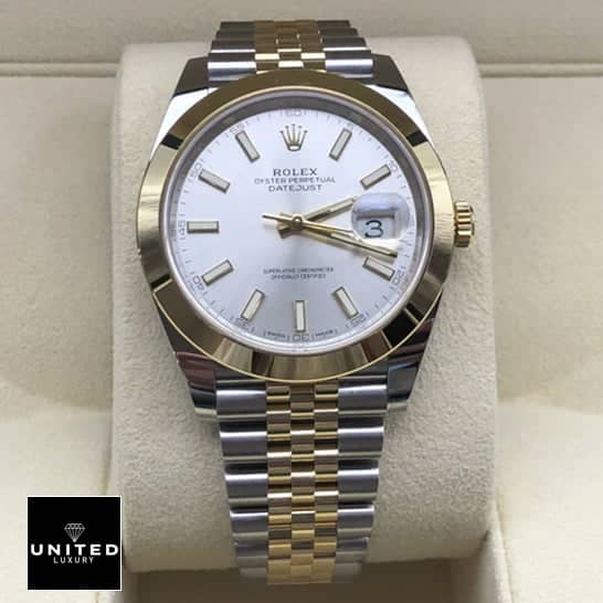 Rolex Datejust 41 126303-0002 Yellow Gold Bezel Two Tone Bracelet Inspired in box