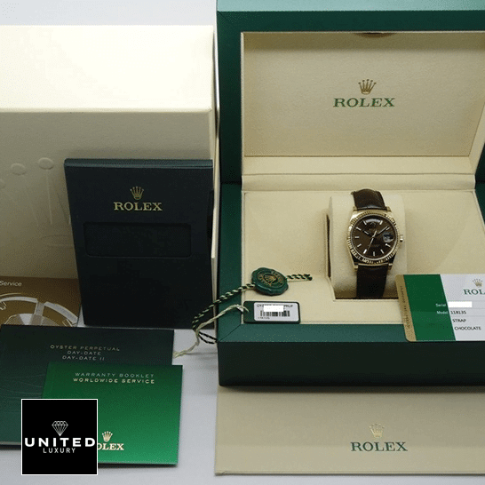 Rolex Day-Date 118139 Inspired Rolex in box with warranty card