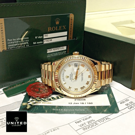 Rolex Day-Date II 218238-0037 Inspired & Warrantly Card