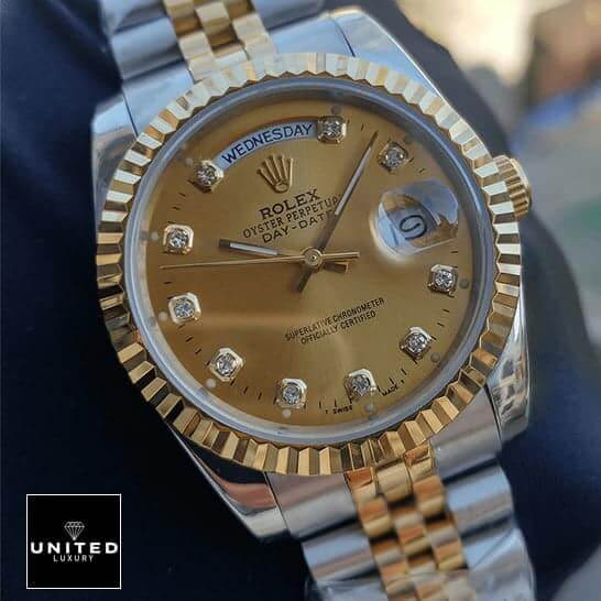 Rolex Day-Date 128238 MOP Inspired Diamond Indices