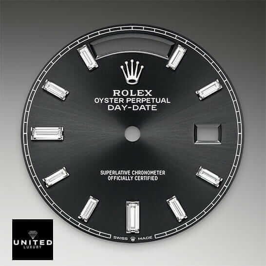 Rolex Day-Date 40 228349RBR-0002 Black dial with diamonds Inspired