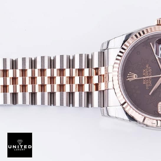 Rolex Datejust 36 116231 Chocolate Floral Dial Two Tone Jubilee Bracelet Inspired