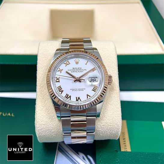 Rolex Datejust 36 White Gold Roman Numerial Dial Oyster Inspired