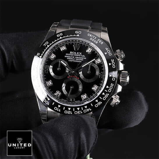 Rolex Daytona Oysterflex Black Bezel 116519LN Inspired