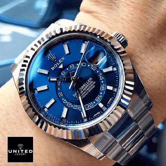 Rolex Sky-Dweller Blue Dial 326934-0003 Inspired on his arm