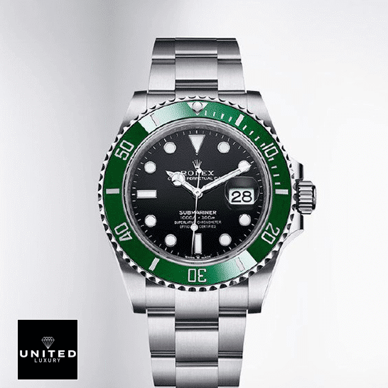 Rolex Submariner Date Kermit Black Dial 16610LV MK2 Oyster Inspired