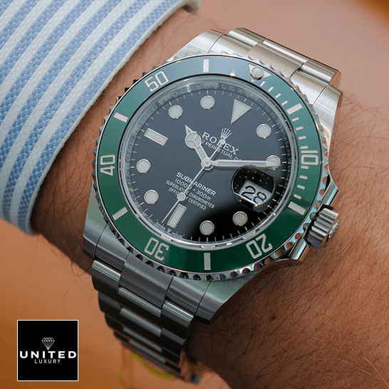 Rolex Submariner Black Dial Green Bezel Inspired on the wrist