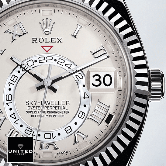 Rolex Sky-Dweller White Dial 326939 Fluted Bezel Inspired