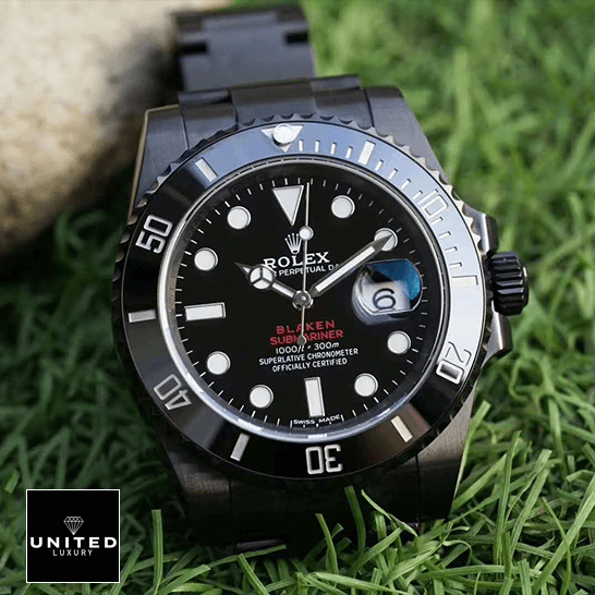 Rolex Blaken Submariner Black Dial Inspired on the grass